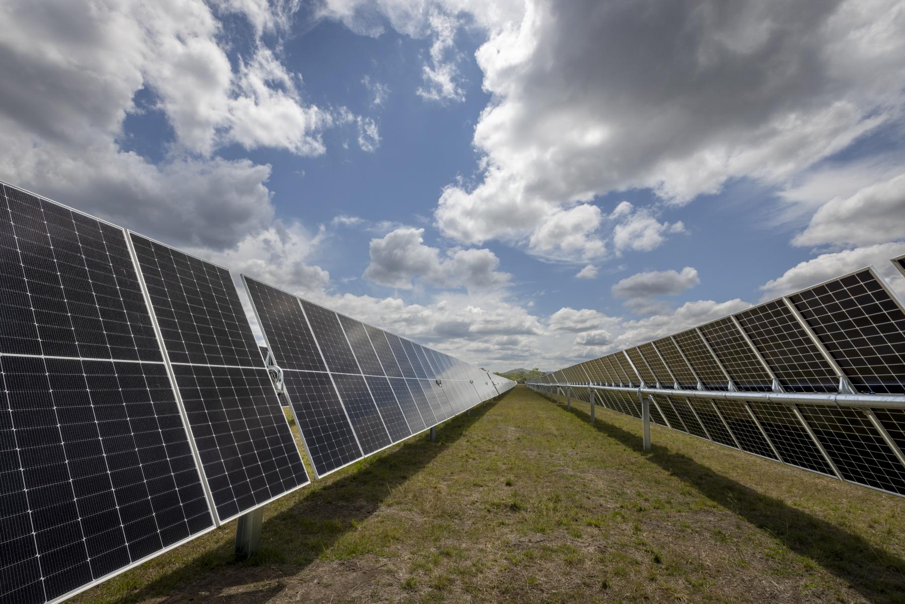 Aldoga wind farm solar panels