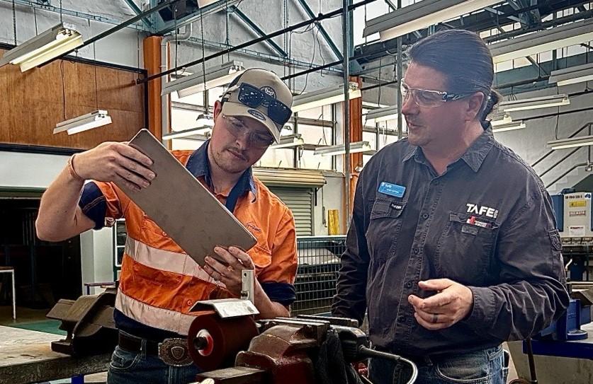 Teacher and student from TAFE NSW’s Tighes Hill campus in Newcastle